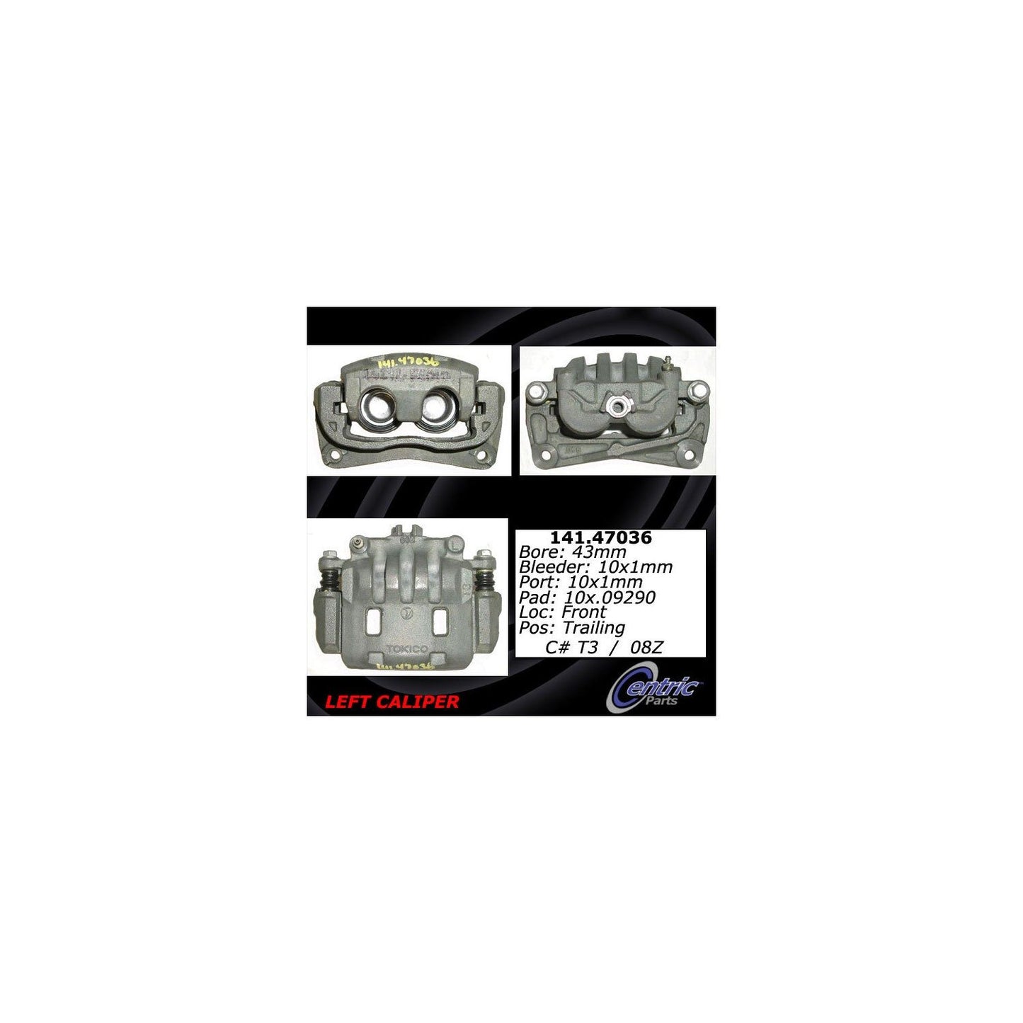 Centric Parts Semi-Loaded Brake Caliper 141.47036