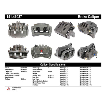 Stoptech Centric Semi-Loaded Caliper 141.47037