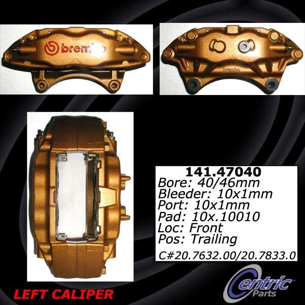Centric Parts Disc Brake Caliper Semi-Loaded with Anti-Corrosion Finish 141.47039