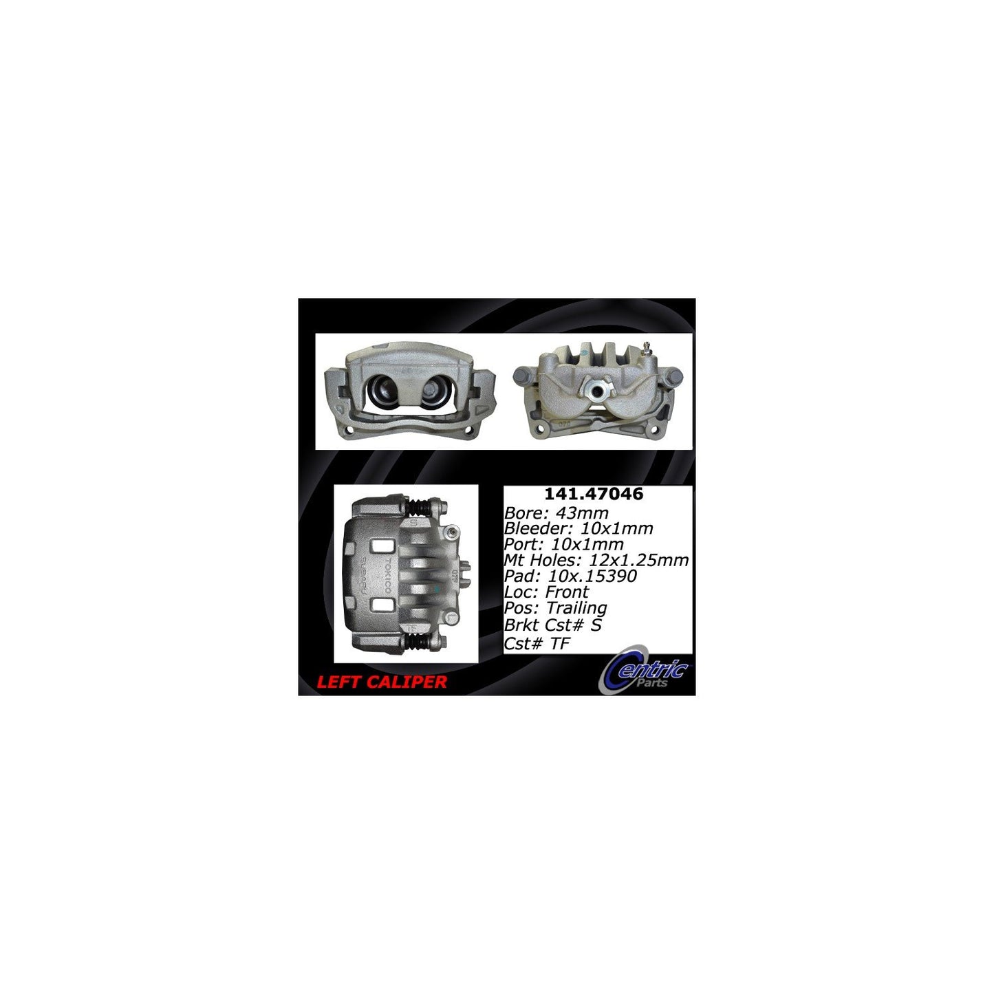 Centric Parts Disc Brake Caliper with anti-corrosion finish