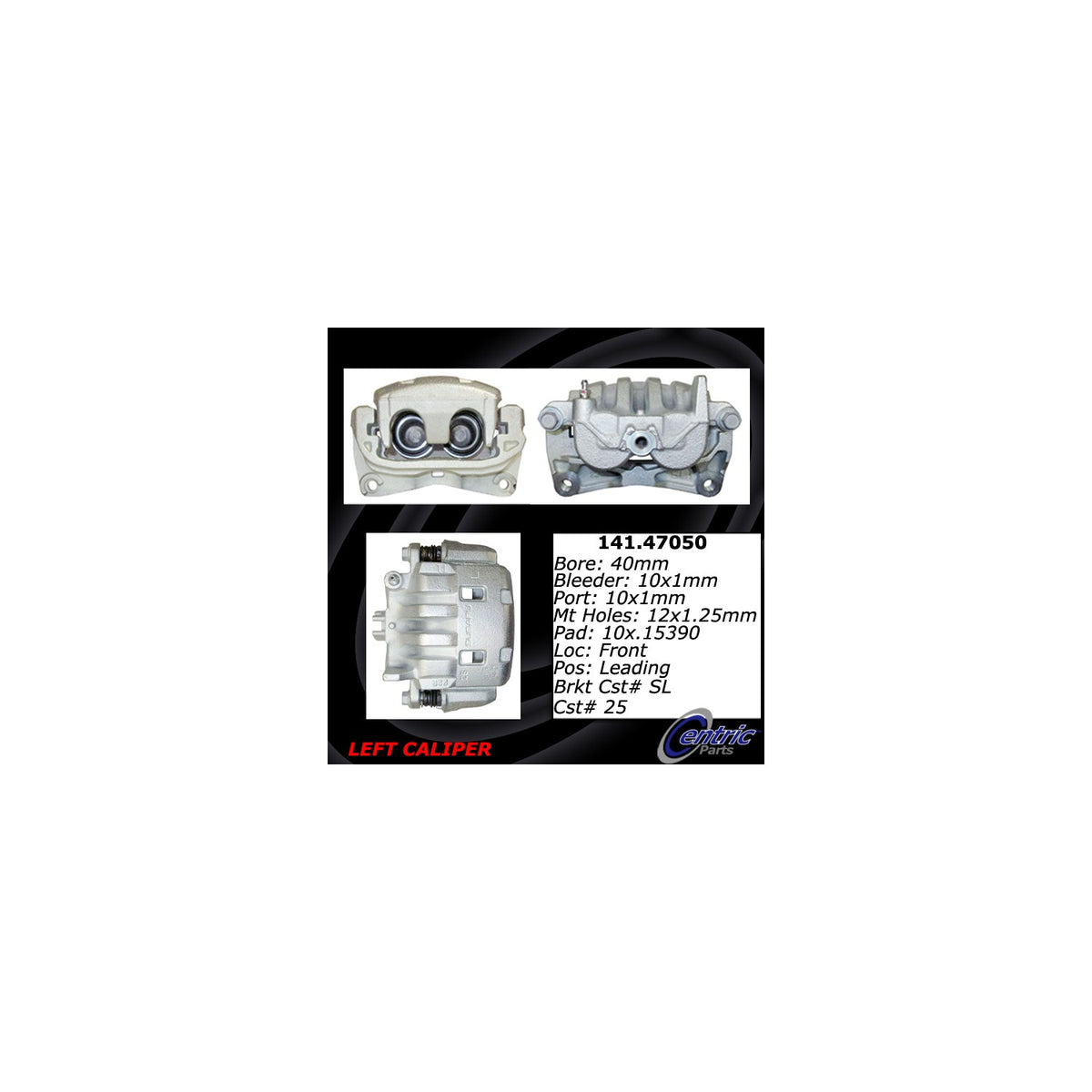 Stoptech Centric 13-17 Subaru BRZ Remanufactured Semi-Loaded Front Driver Side Brake Caliper 141.47050