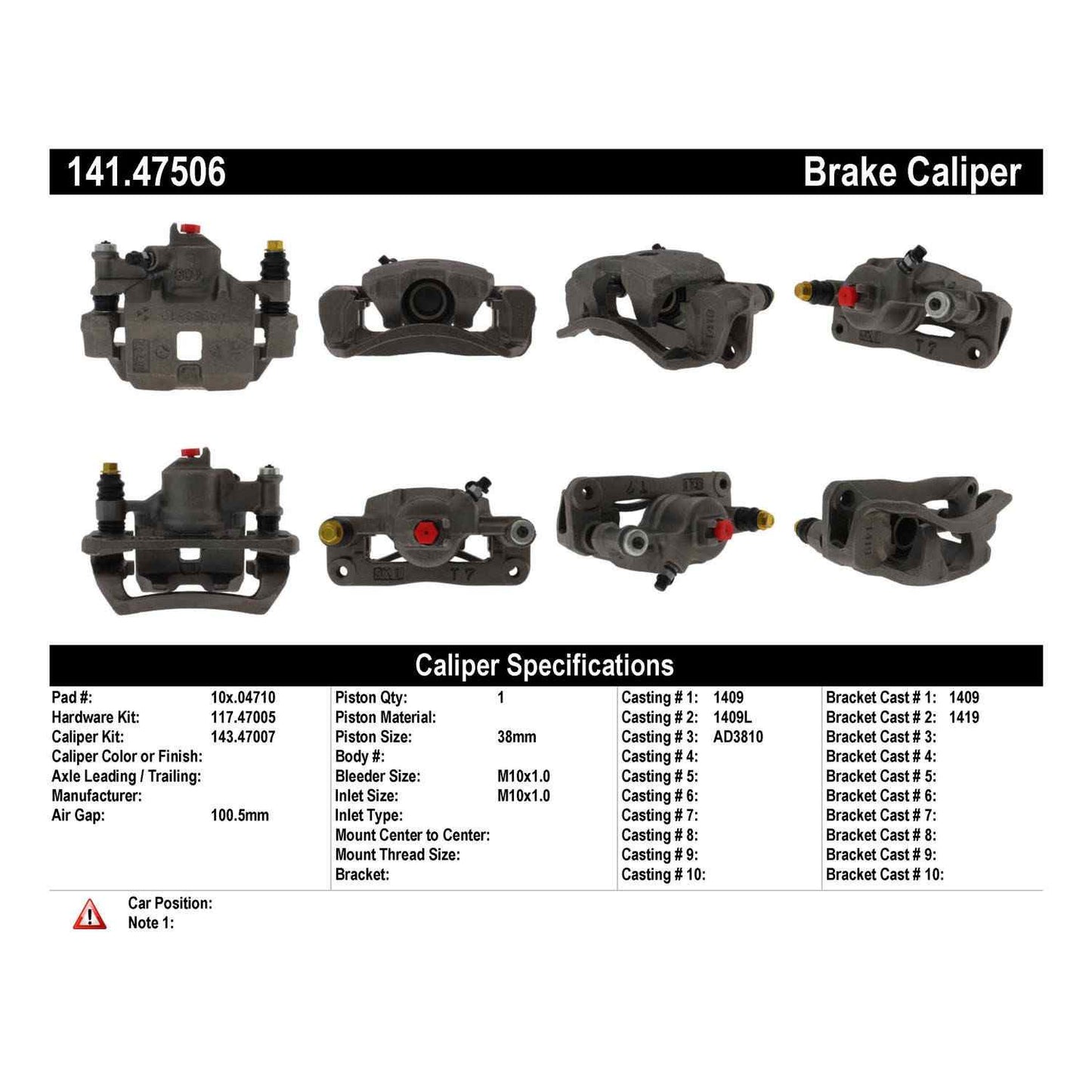 Centric Parts Disc Brake Caliper with anti-corrosion finish