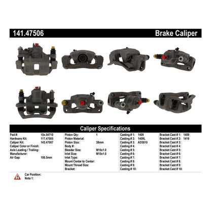Centric Parts Disc Brake Caliper with anti-corrosion finish