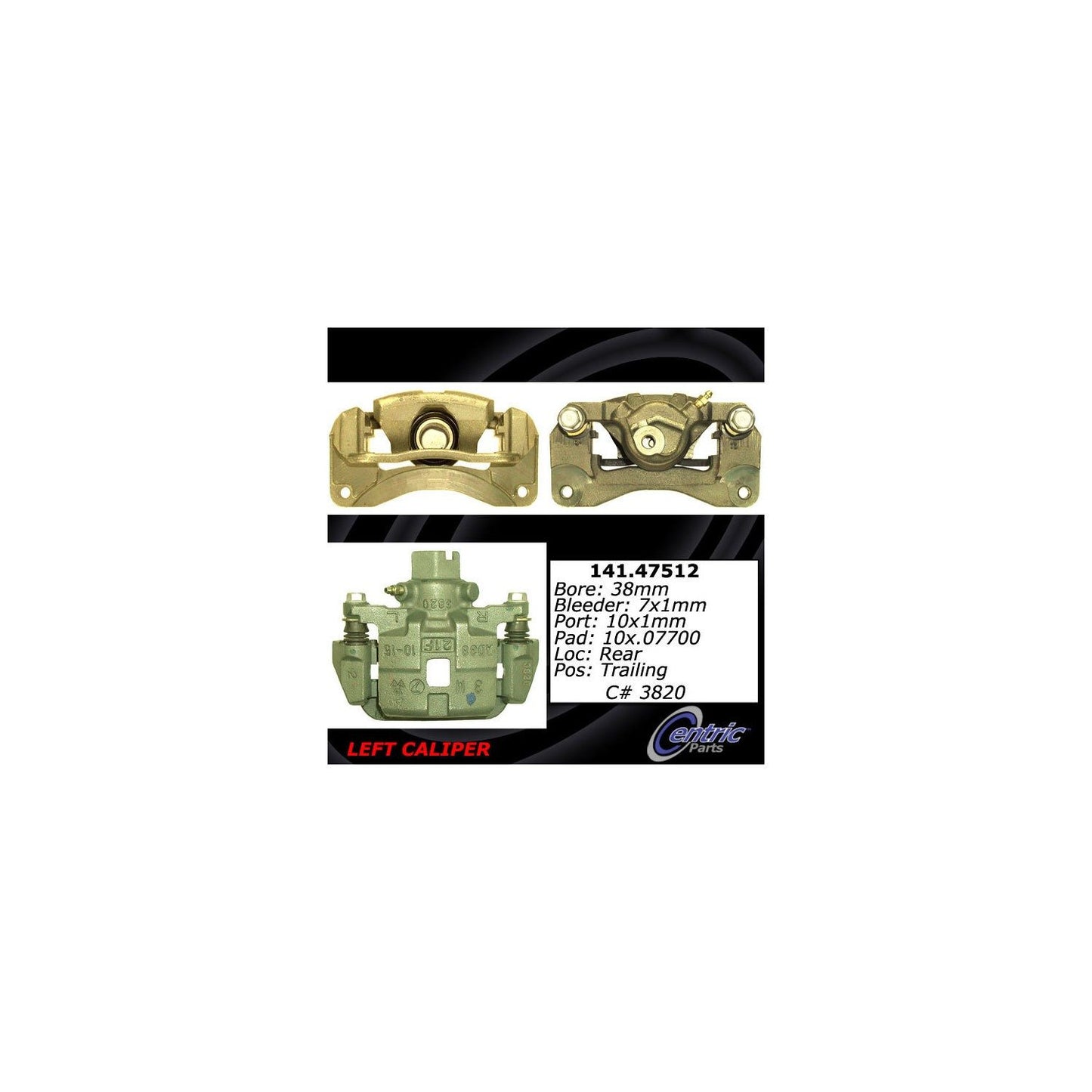 Centric Parts Disc Brake Caliper with anti-corrosion finish