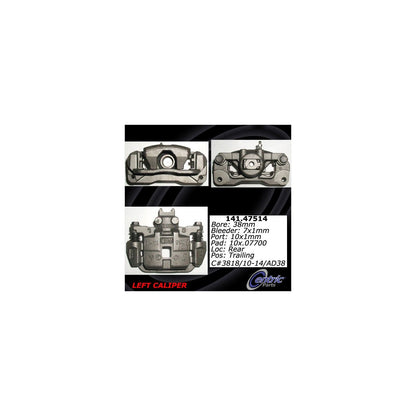Stoptech Centric Semi-Loaded Brake Caliper - Rear Left 141.47514