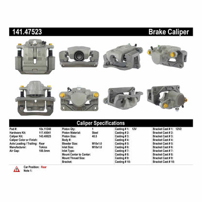 Centric Parts Disc Brake Caliper with anti-corrosion finish
