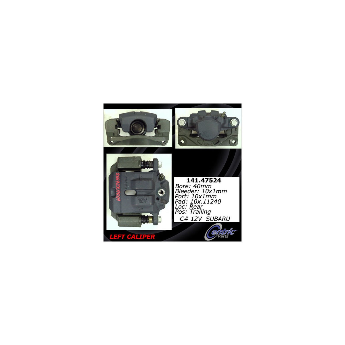 Centric Parts Semi-Loaded Brake Caliper 141.47524