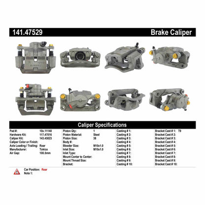Centric Parts Disc Brake Caliper with anti-corrosion finish