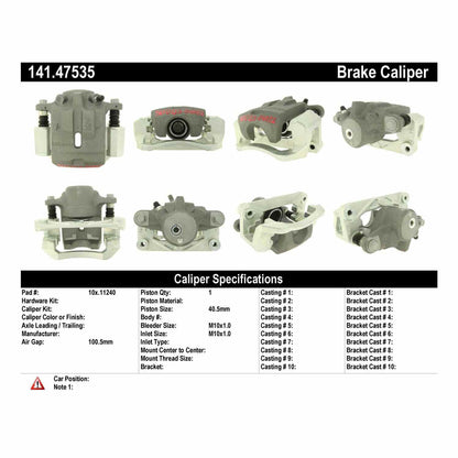 Centric Parts Semi-Loaded Brake Caliper 141.47535