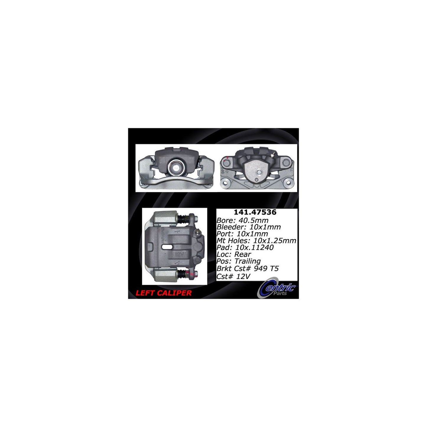 Centric Parts Semi-Loaded Brake Caliper 141.47536