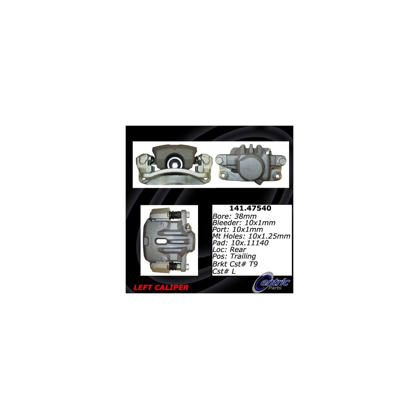 Centric Parts Disc Brake Caliper with anti-corrosion finish