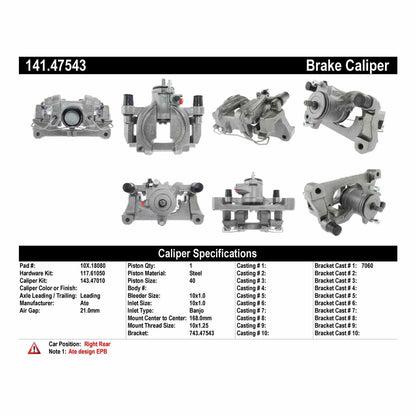 Centric Parts Disc Brake Caliper with anti-corrosion finish