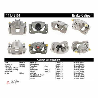 Centric Parts Semi-Loaded Brake Caliper 141.48101