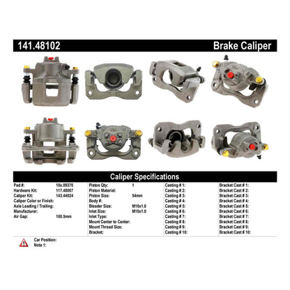 Centric Parts Semi-Loaded Brake Caliper 141.48102