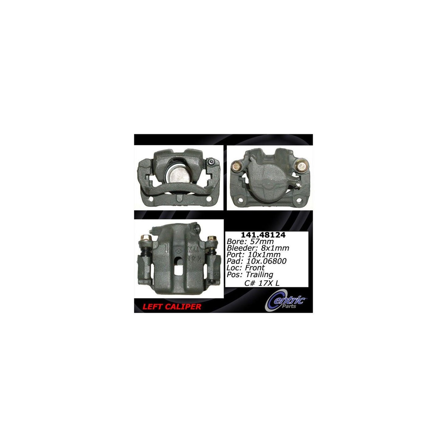 Centric Parts Semi-Loaded Brake Caliper 141.48124