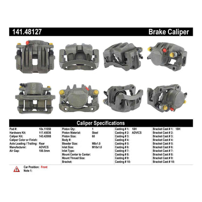 Centric Parts Semi-Loaded Brake Caliper 141.48127