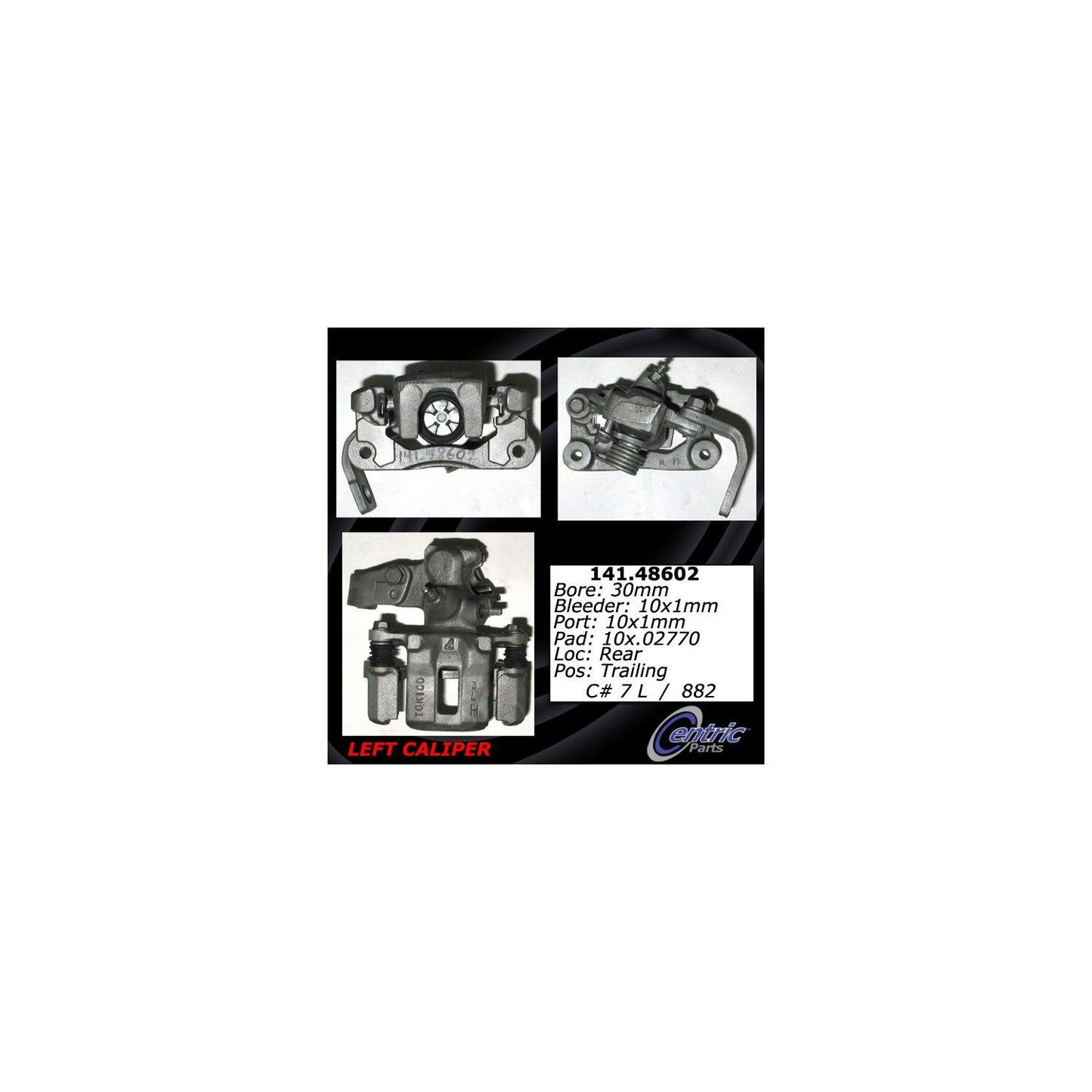 Centric Parts Disc Brake Caliper Semi-Loaded with anti-corrosion finish for 1989 Suzuki Swift 141.48602
