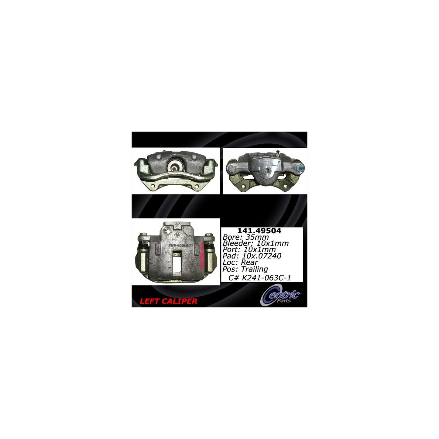 Centric Parts Disc Brake Caliper Semi-Loaded with Anti-Corrosion Finish for 1999-2002 Daewoo Leganza 141.49504