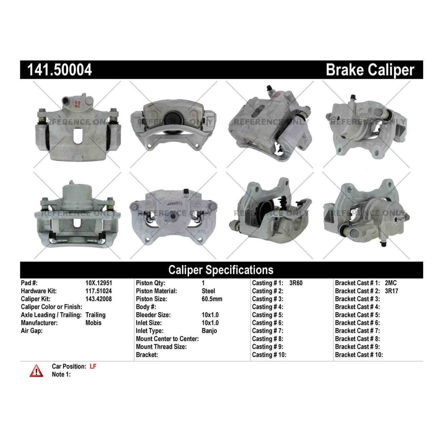 Centric Parts Semi-Loaded Brake Caliper 141.50004