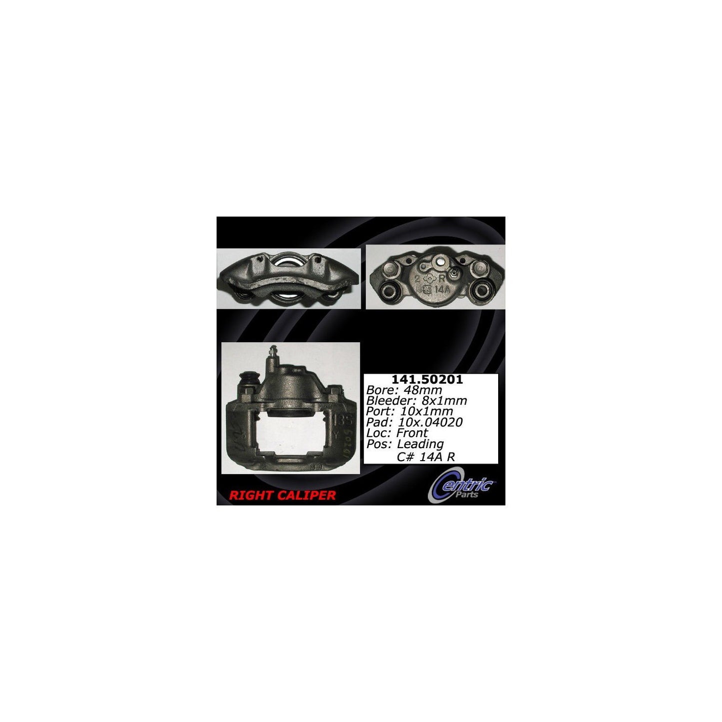 Centric Parts Disc Brake Caliper Semi-Loaded with Anti-Corrosion Finish 141.50201