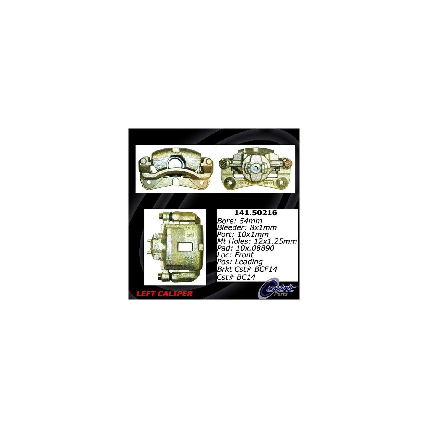 Centric Parts Disc Brake Caliper Semi-Loaded for 141.50216