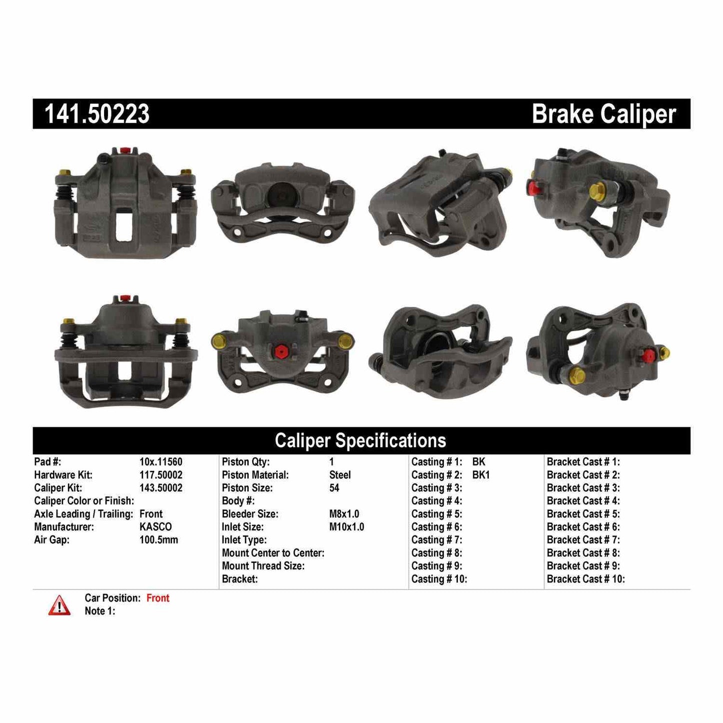 Stoptech Centric Semi-Loaded Brake Caliper - Front Right 141.50223