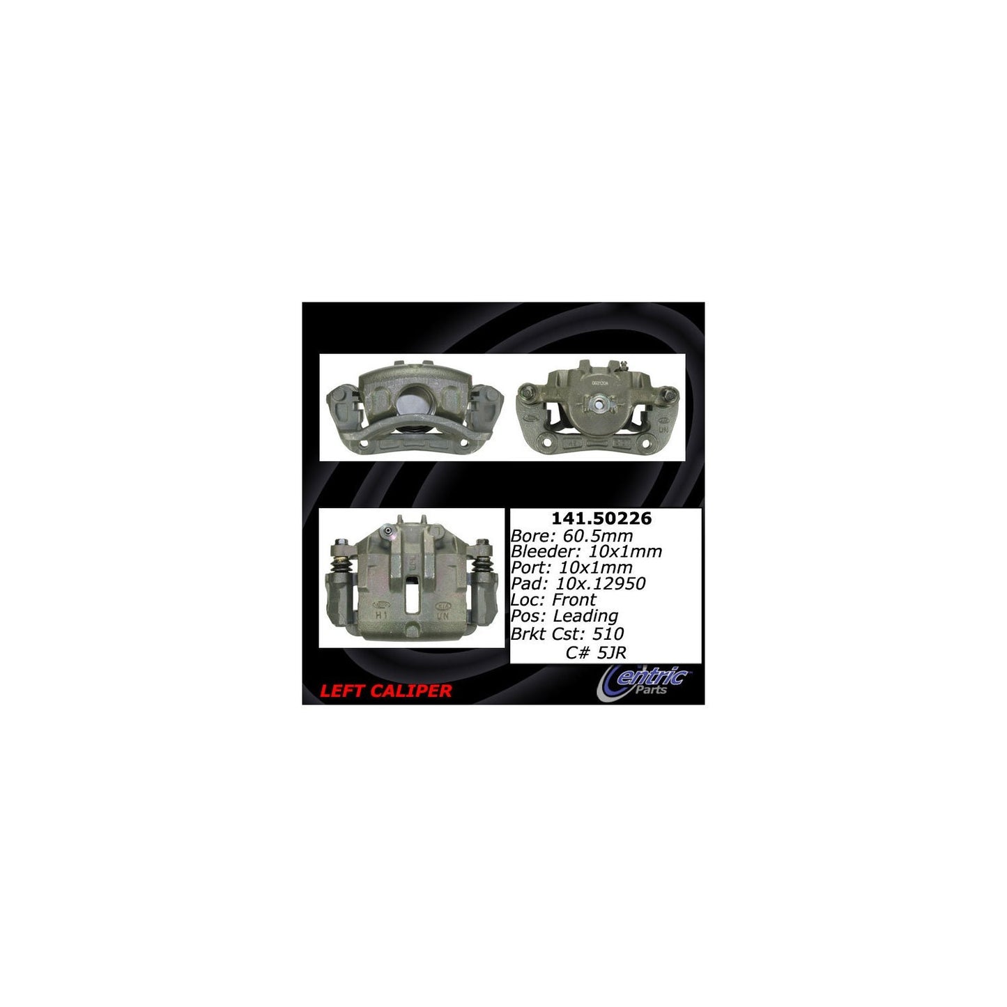 Centric Parts Disc Brake Caliper Semi-Loaded with Anti-Corrosion Finish 141.50226