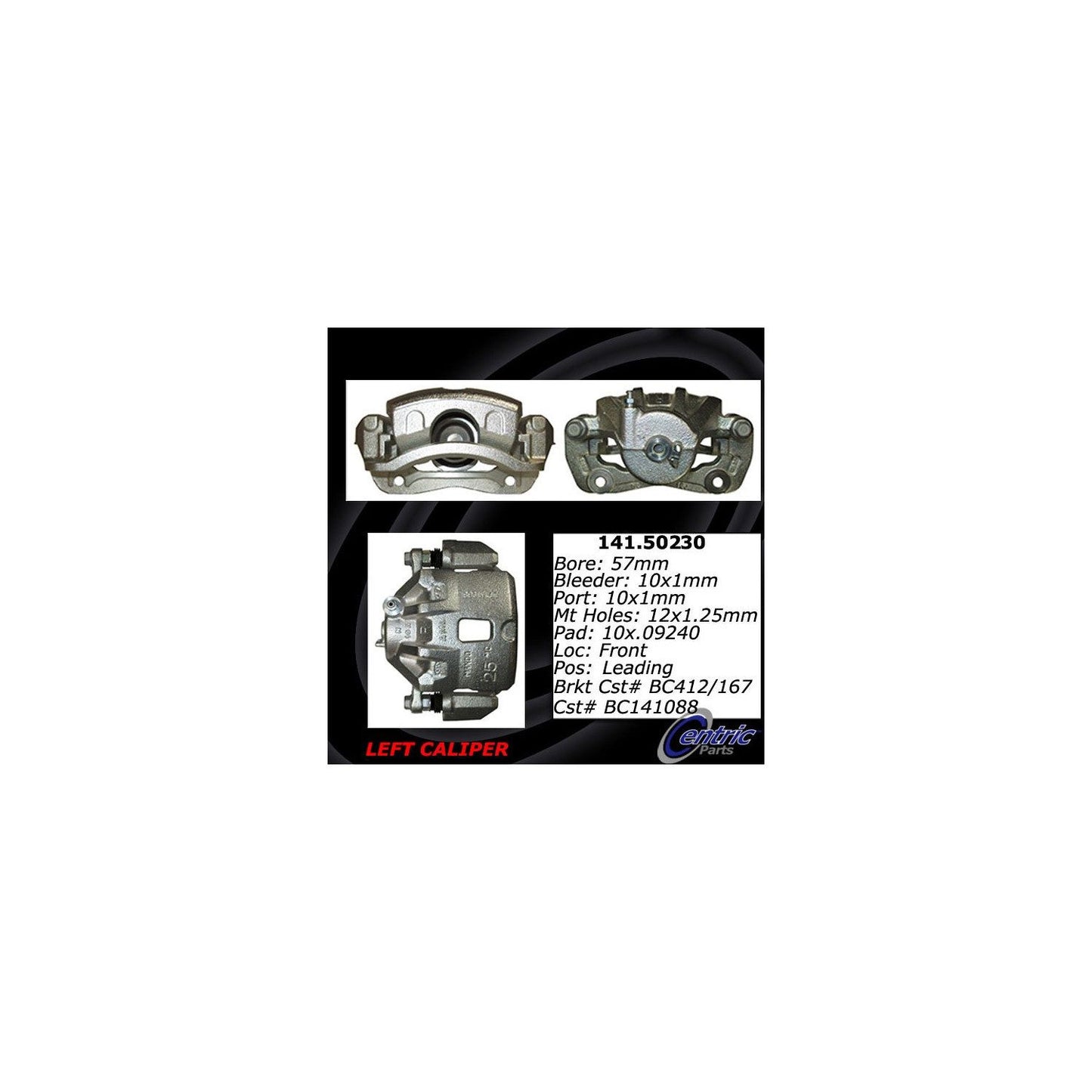 Centric Parts Disc Brake Caliper Semi-Loaded with Anti-Corrosion Finish 141.50230