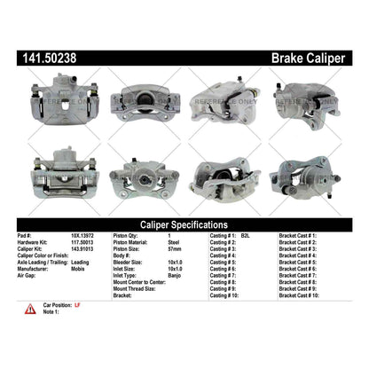 Centric Parts Semi-Loaded Brake Caliper 141.50238
