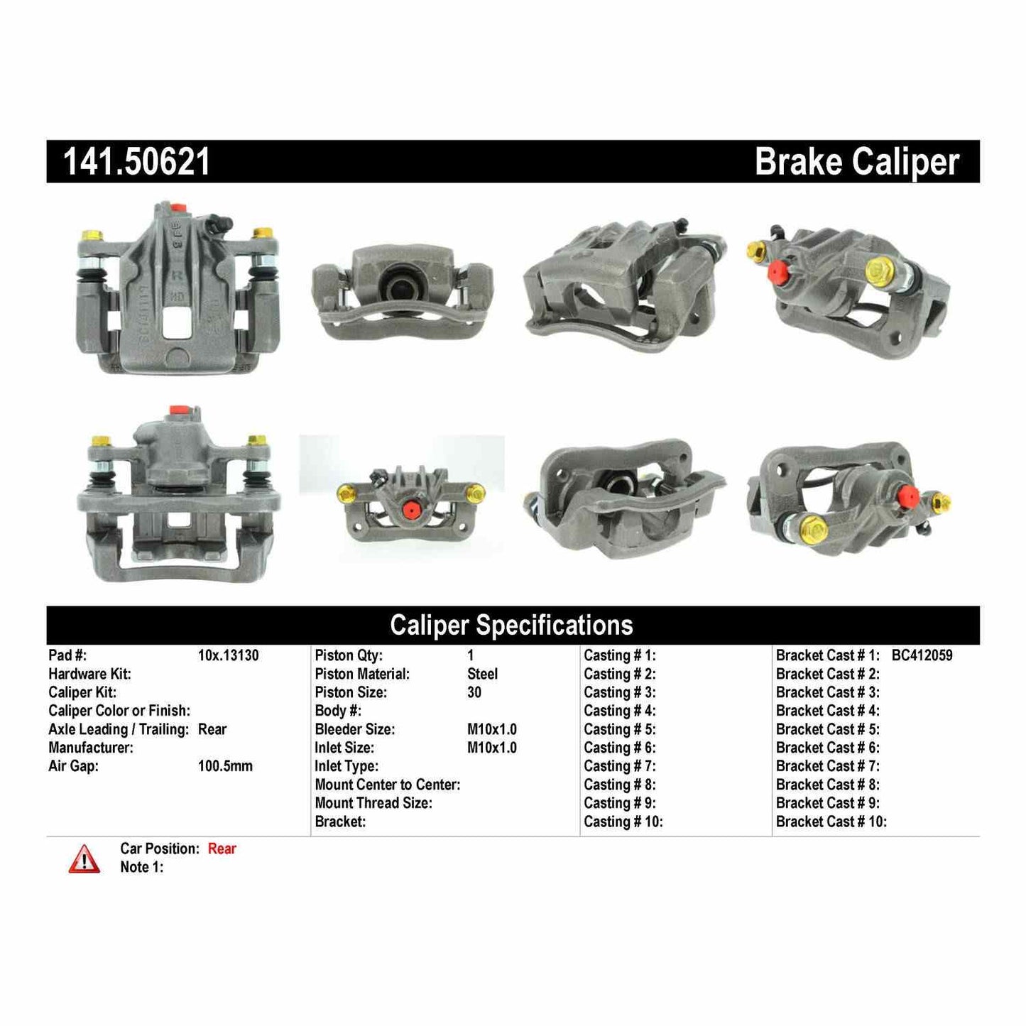 Centric Parts Disc Brake Caliper Semi-Loaded for 2010-2013 Kia Soul 141.50621