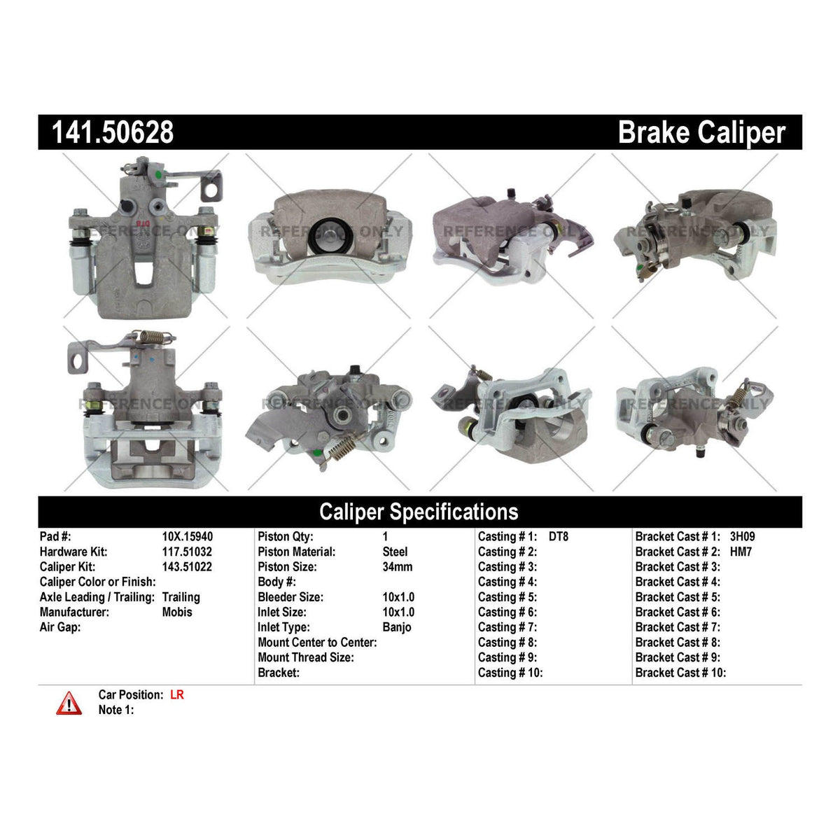 Centric Parts Semi-Loaded Brake Caliper 141.50628