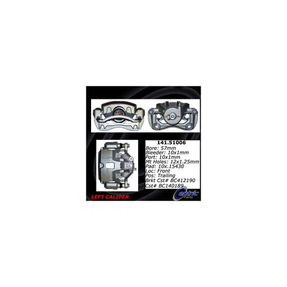 Centric Parts Semi-Loaded Brake Caliper 141.51006