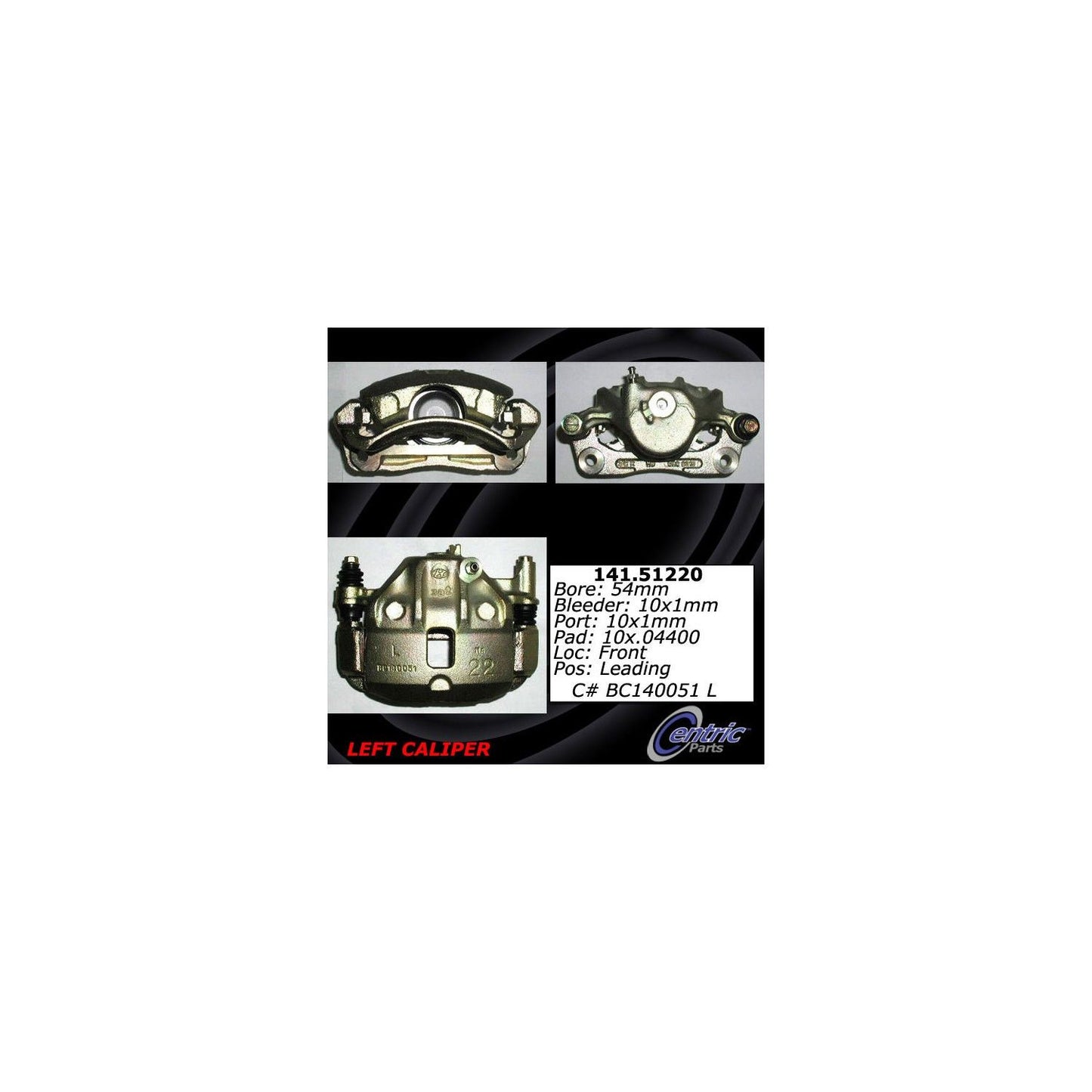 Centric Parts Semi-Loaded Brake Caliper 141.51220