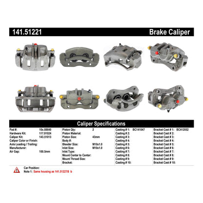 StopTech Centric Semi-Loaded Brake Caliper 141.51221