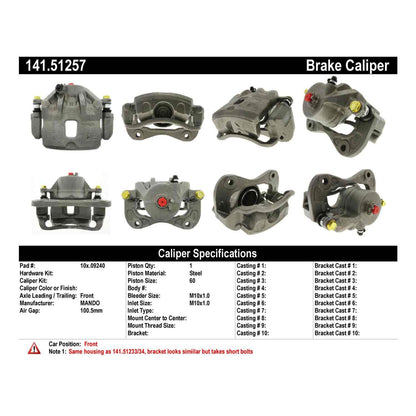 Centric Parts Semi-Loaded Brake Caliper 141.51257