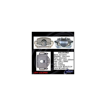 Centric Parts Semi-Loaded Brake Caliper 141.51262