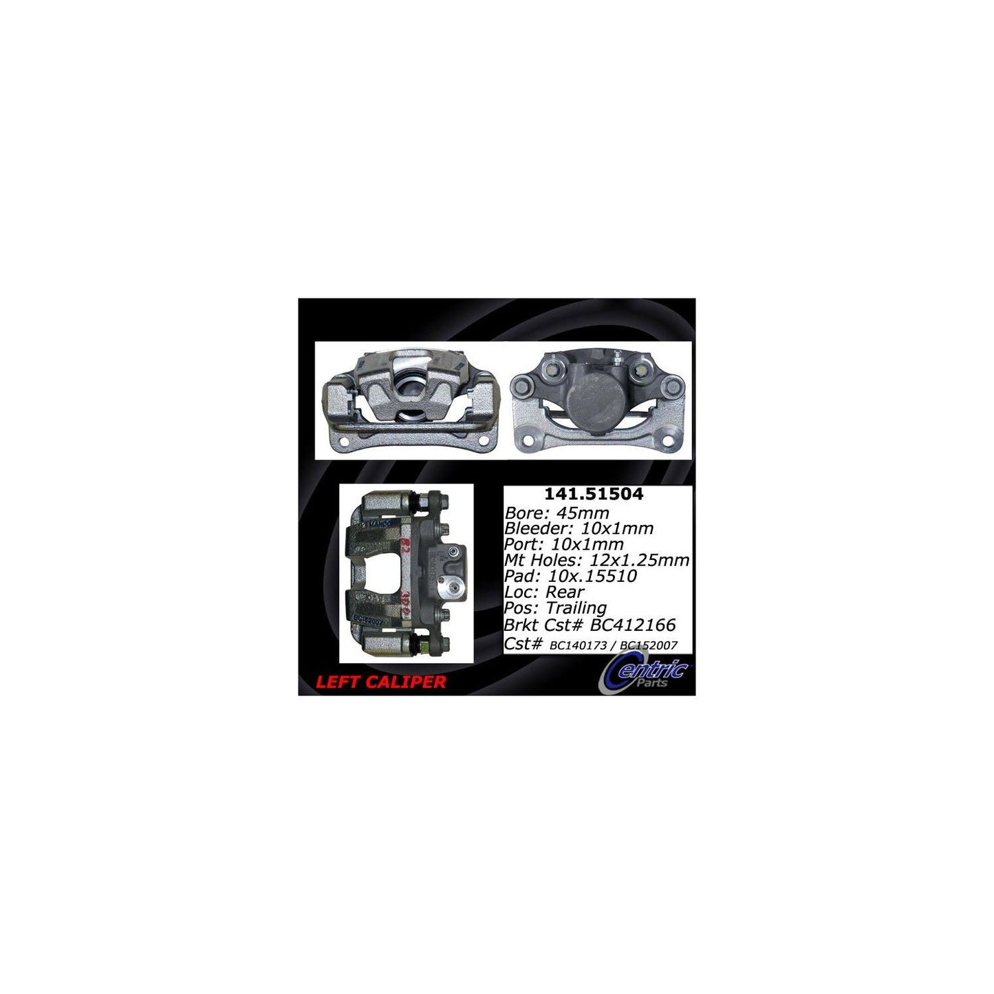 Centric Parts Disc Brake Caliper with anti-corrosion finish