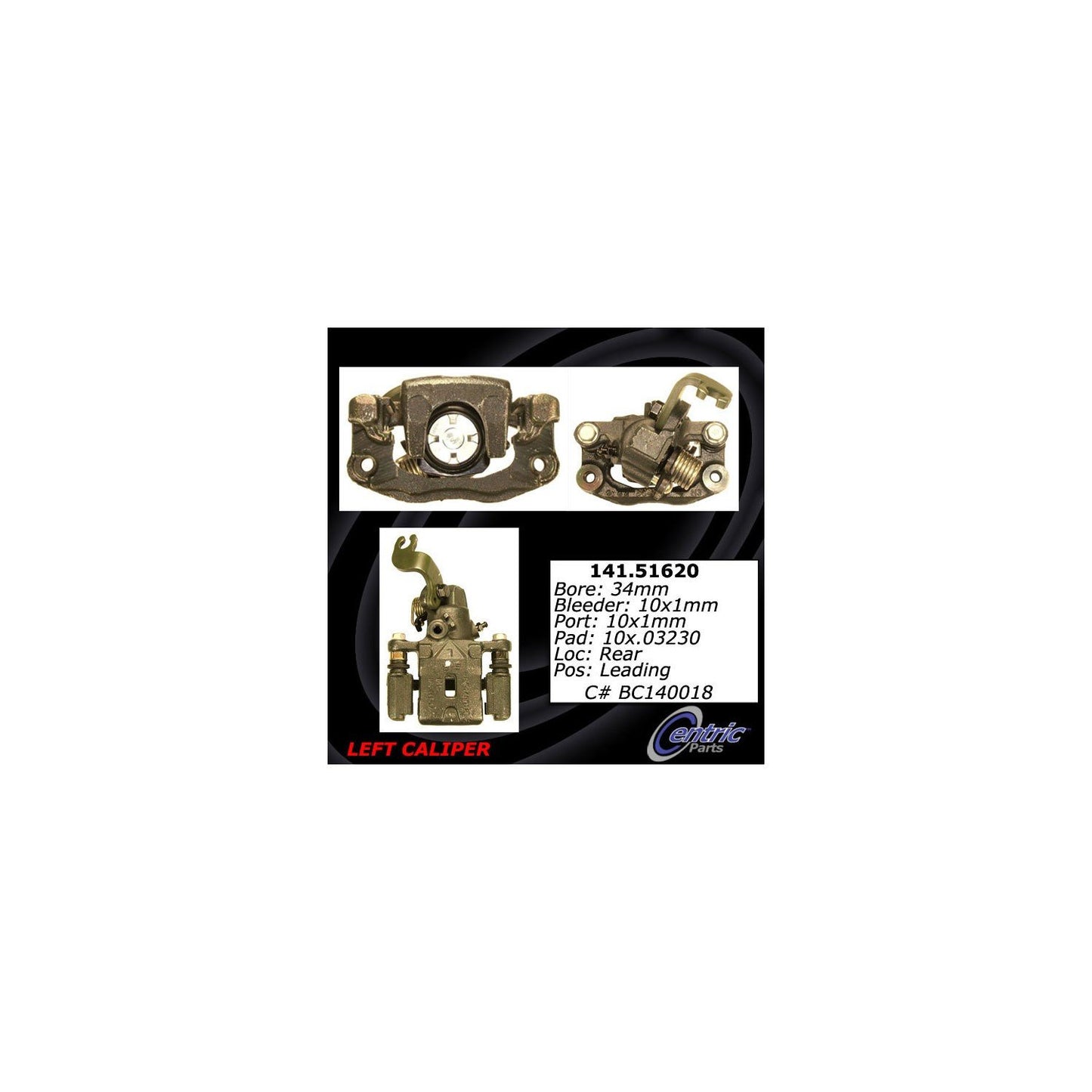 Centric Parts Semi-Loaded Brake Caliper 141.51620