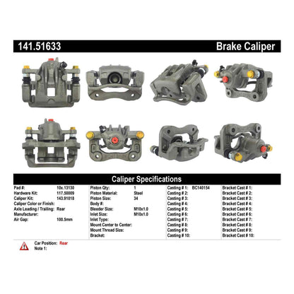 StopTech Semi-Loaded Brake Caliper 141.51633