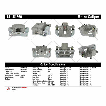 StopTech Semi-Loaded Brake Caliper 141.51660
