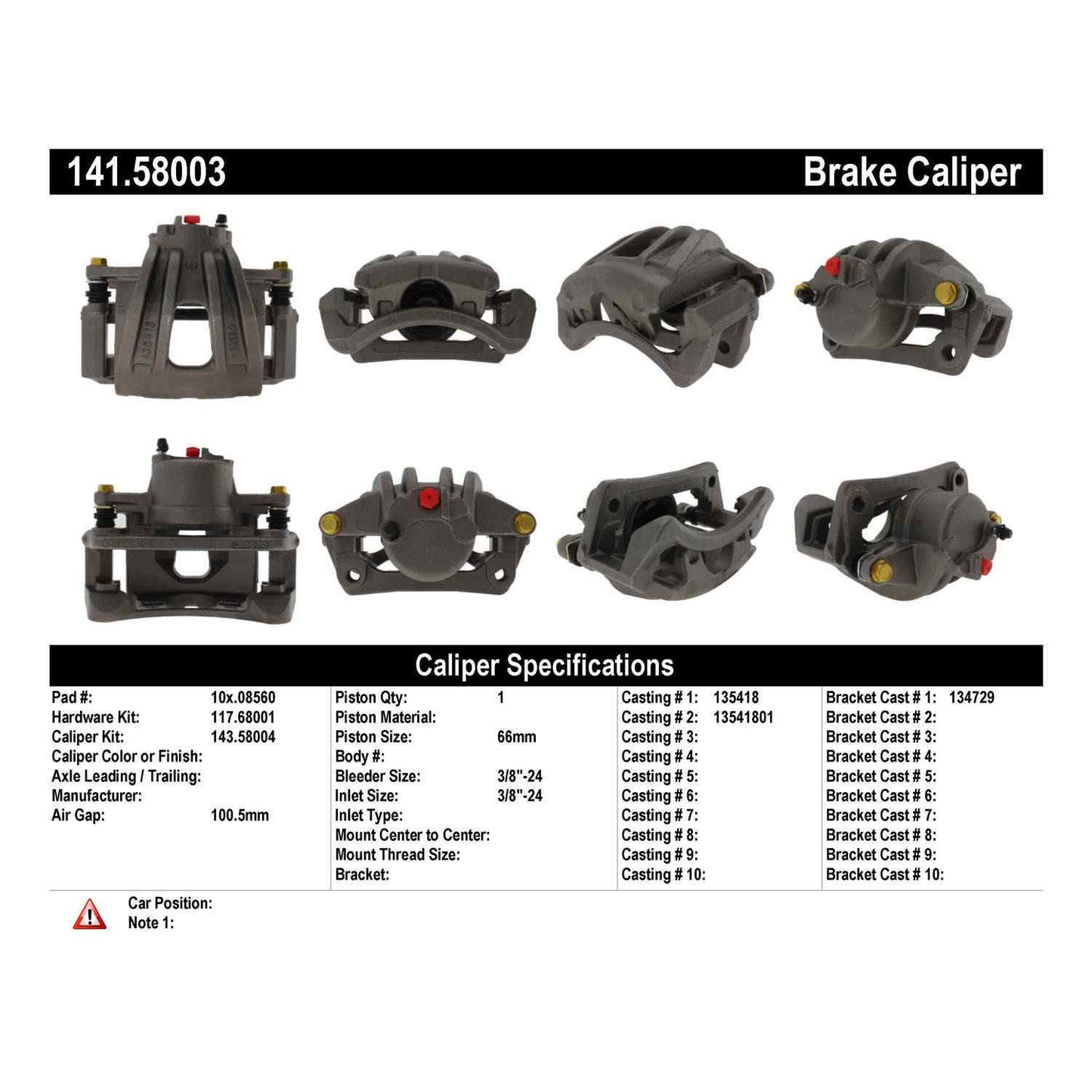 Centric Parts Disc Brake Caliper Semi-Loaded with New Phenolic Pistons for 2002-2007 Jeep Liberty 141.58003