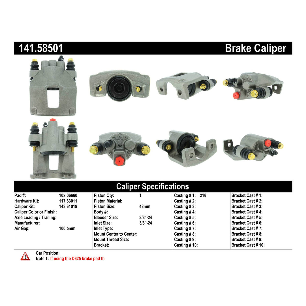 Centric Parts Disc Brake Caliper Semi-Loaded with New Phenolic Pistons for 1993-1998 Jeep Grand Cherokee Grand Wagoneer 141.58501