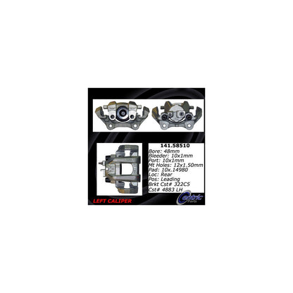 Centric Parts Disc Brake Caliper Semi-Loaded with New Phenolic Pistons for 2011-2020 Dodge Durango Jeep Grand Cherokee 141.58510