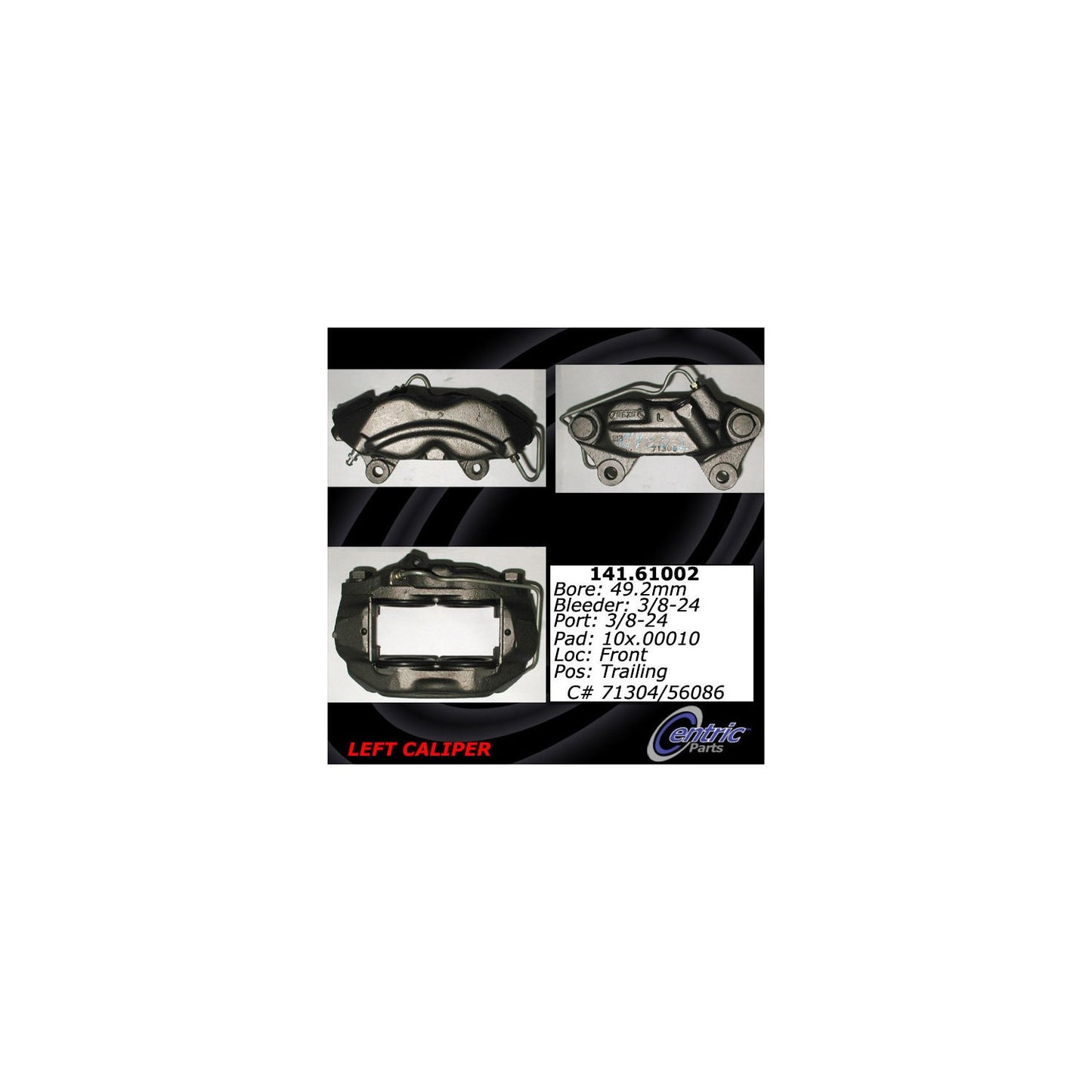 Centric Parts Semi-Loaded Brake Caliper 141.61002