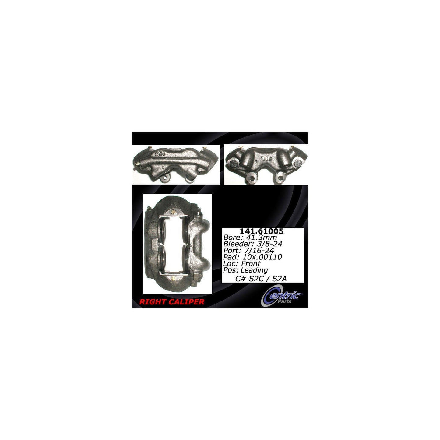 Centric Parts Disc Brake Caliper Semi-Loaded with Anti-Corrosion Finish for 1967 Ford Mustang Ranchero 141.61005