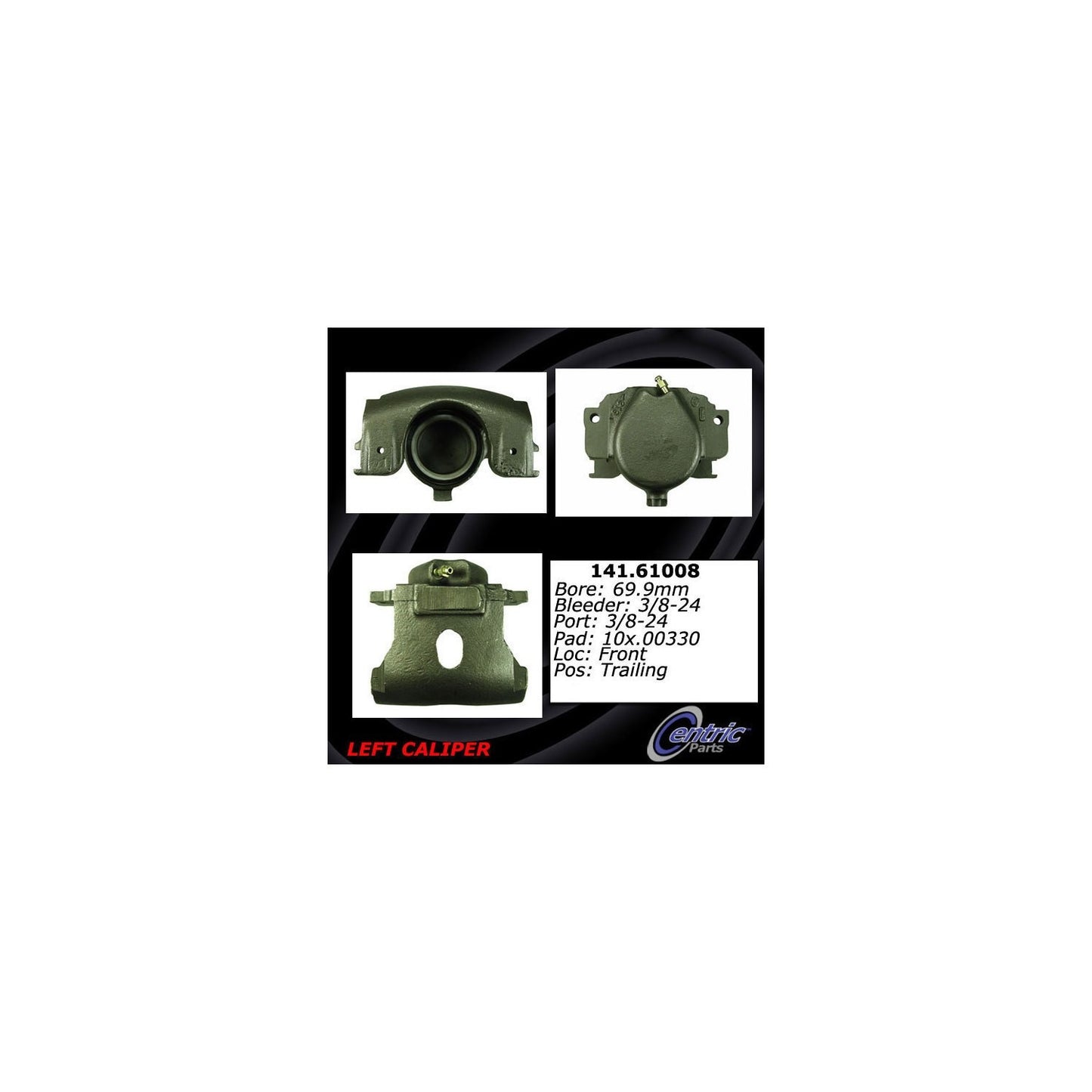 Centric Parts Semi-Loaded Brake Caliper 141.61008
