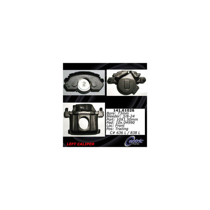Centric Parts Disc Brake Caliper Semi-Loaded with Anti-Corrosion Finish for 1989-1987 Ford Country Squire, 1986-1981 LTD, 1990-1987 Crown Victoria 141.61026