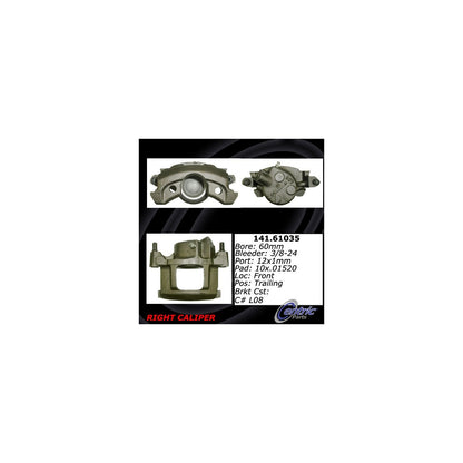 Centric Parts Disc Brake Caliper Semi-Loaded with Anti-Corrosion Finish for 1979-1982 Ford Fairmont Granada Mustang Thunderbird Mercury Capri Cougar Zephyr 141.61035