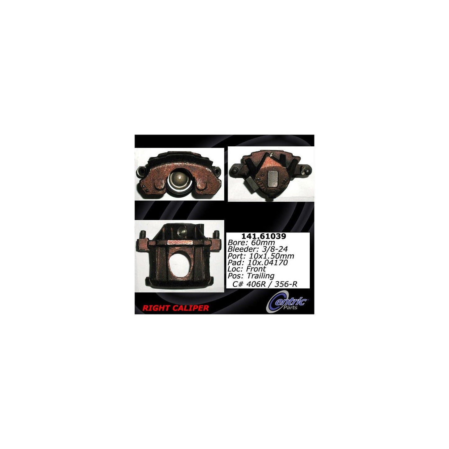 Centric Parts Semi-Loaded Brake Caliper 141.61039