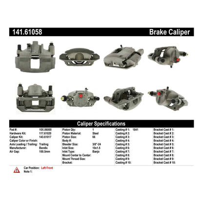 Centric Parts Semi-Loaded Brake Caliper 141.61058